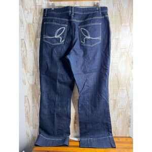 Women's Dark Wash Flare Leg Jeans Size 18